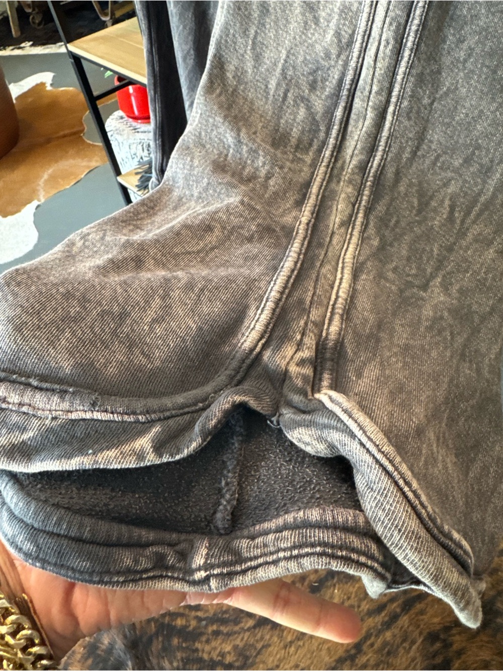 Three Bird Nest Heather Gray Drawstring Lounge Pants - Picture 10 of 11